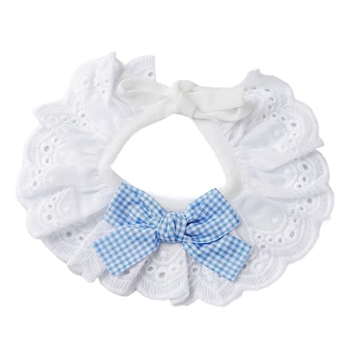 Bothyi Scarf Adjustable Pet Supplies Outfits Pet Bib Round Neck Scarf for New Year Photo Birthday Parties Daily, Blue L
