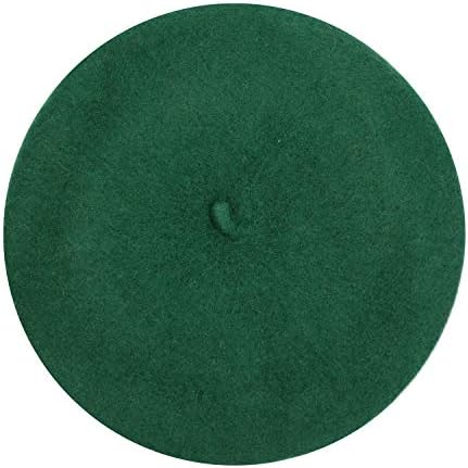 Gllutt Women Wool Beret Hat French Style Solid Color