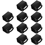UKCOCO Caja de Cartón para Galletas y Dulces con Asa, 10 Unidades, Color Negro Obsidiana, Embalaje para Pasteles Pequeños, Fiestas y Bodas, Contenedor de Dulces Portátil y Multifunción