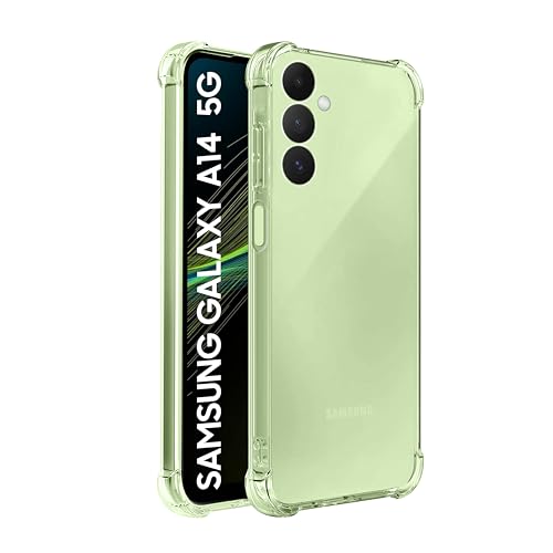 Image of CEDO Samsung Galaxy A14 (5G) Bumper Case | Soft Jel Flexible Thin Full Protection Shock Proof Clear TPU Back Case Cover for Samsung Galaxy A14 (5G) (Transparent)