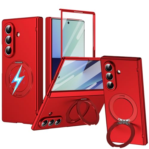 Coque Samsung Z Fold7 protection écran antichoc aimantée rouge