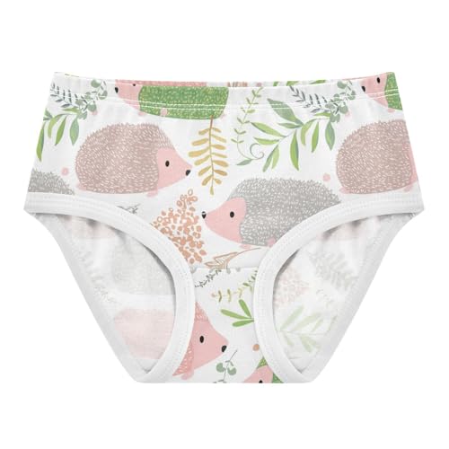 Joisal Cotton Toddler Girls Underwear Cute Hedgehogs Soft Colors White Little Girl Panties Personalized Briefs Underpants 2t