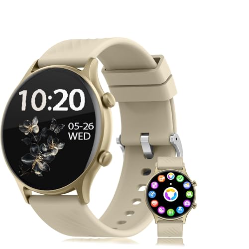 Reviews de smartwatch motorola 360 precio favoritos de las personas. 43 2one Reloj Inteligente para Mujer y Hombre, 1.39' Smartwatch con IP68 Impermeable, 120+ Modos Deportivos, Monitoreo de Sueño y Llamadas Bluetooth para Andriod iOS (Oro Rosa)