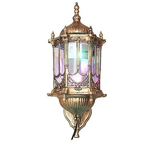 Lanterne solaire extérieure étanche de 20 pouces avec applique murale LED rétro rotative