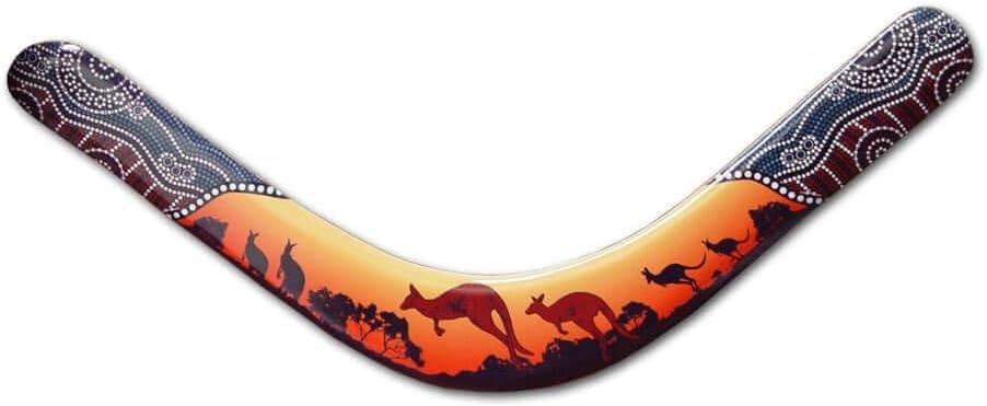 Colorado Boomerangs Kangaroo Pelican Boomerang - Authentic Australian Boomerang with Aboriginal Design. Ages 13+, Includes Instructions