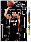 NBA Miami Heat - Tyler Herro 20 Wall Poster, 34L" x 22.4W", Premium Poster & Clip Bundle