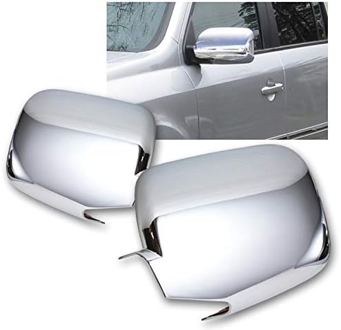 EPARTS Chrome Plated Polished ABS Side Mirror Overlay Cover Caps Pair Fit For 2009-2015 Honda Pilot EX LX SE w/Turn Signal Cut