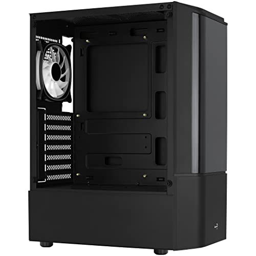 Atx Aerocool Quantum V2 Rgb Medium Tower Case With Glass Panels Black #TOP4