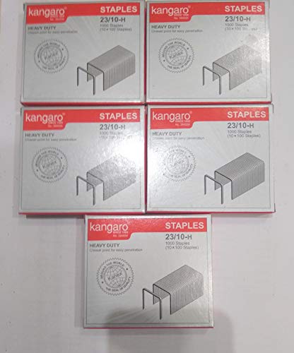 ToolsCentre kangaro Stapler Pin 23/10-H -(Multicolour, Pack of 5)