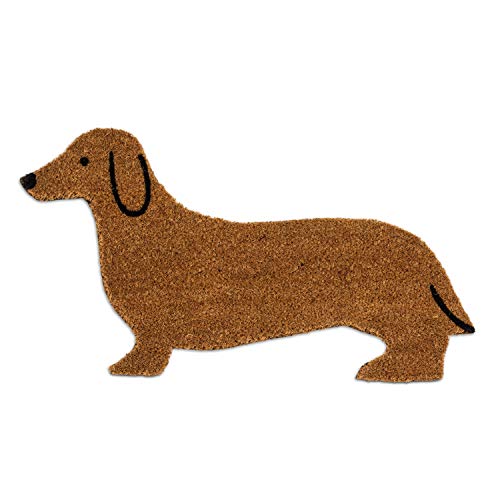 Paillasson en Forme de Teckel Marron 18x30 Abbott Collection
