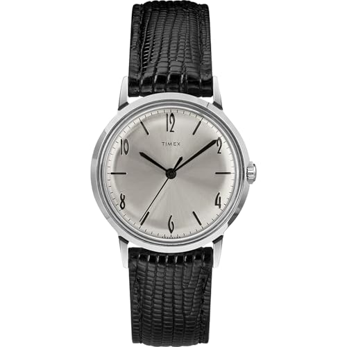 Image of TIMEX Marlin Reissue Mechanical Handwind Watch for Men with Round Dial & Water Resistant Man's Wrist Watches