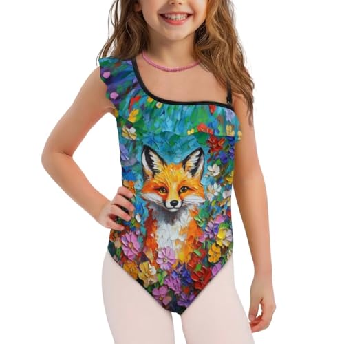 Image of Girls One Piece Swimsuits Size 3-14 Trendy Ruffle Bathing Suit Casual Hawaiian Summer Beach Swimwear