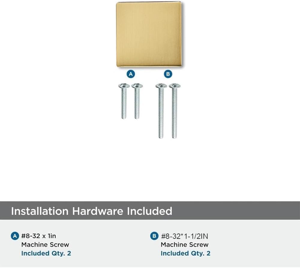 khtumeware 20 Pack Square Champagne Bronze Cabinet Knobs 1-3/16 Inch Zinc Alloy Kitchen Solid Heavy Duty Knobs for Dresser,Cupboard,Closet & Furniture,Modern Durable Hardware