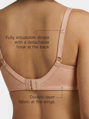 Image of Enamor Bamboo Cotton IO05, Plunge, Everyday Women's T-Shirt Bra - 3X Softer, 4X More Absorbent & Antimicrobial, Padded, Wirefree, High Coverage