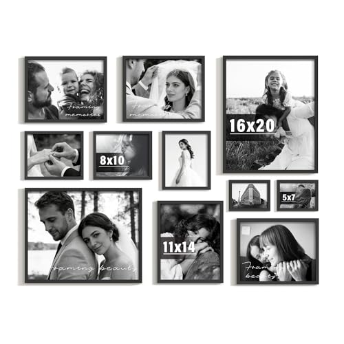 DUENPY 11 Pack Picture Frames Collage Wall Decor Set, Multi-Size