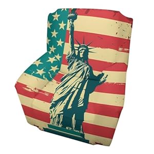 New York Lady and USA Flag Vintage Chair...