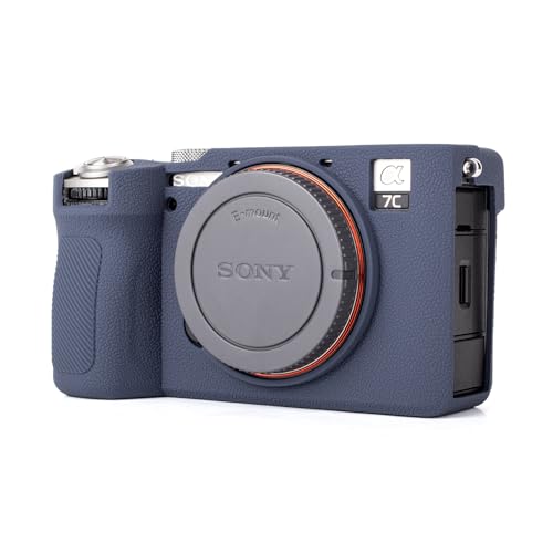 MUZIRI KINOKOO Silicone Case for Sony A7C II - Soft Rubber Protective Case - Blue - Image 2