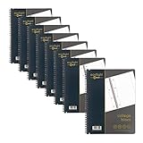 Eastlight Premium 8er Pack Collegeblock A4 kariert, Doppelrand, 4-fach gelocht, 80g/m² Papier Stabile Doppelspiralbindung und praktischer Maßeinheitentabellen, Schulblock Schreibblock