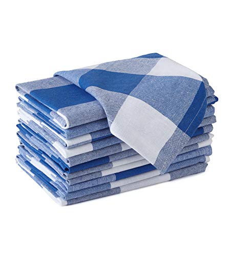 Encasa XO Tovaglioli di Cotone Set di 12 | Controlli