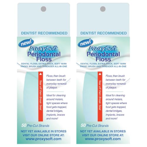 ProxySoft Periodontal Floss, 2 Packs - Dental Floss Threader, Braces Floss and Thick ProxyBrush for Daily Care of Periodontal Disease and Gum Health - Orthodontic Flossers for Braces and Teeth image 3
