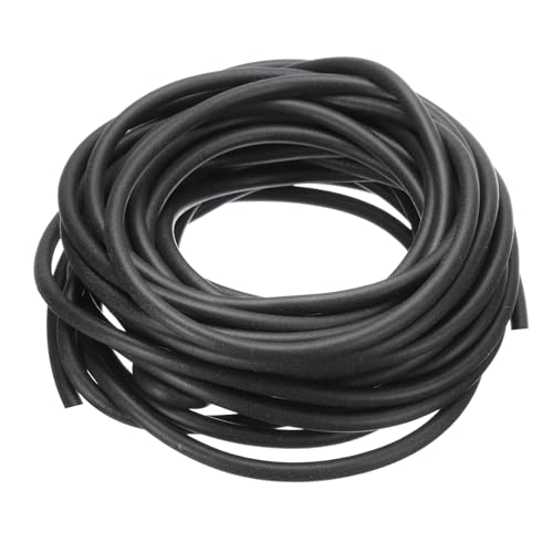 PATIKIL - PATIKIL Silicone Foam Seal Strip, 10M(32.8Ft) 6mm(0.24") Dia Round High Density Solid Sponge Rubber Weather Stripping Cord for Sealing Gap Blocker Insulation, Black