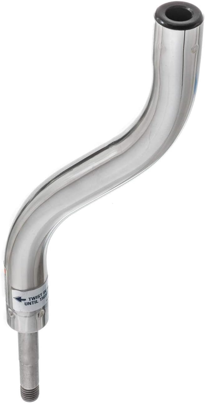 Attwood Lock’N-Pin ¾-Inch Pin Post for Boat Seats, 13 Inches Tall Fixed Height, 1.5-Inch Diameter Polished Stainless Steel Finish, Offset Post 6-Inch, Threaded, Stainless Steel Pin, SP-7153-T-SS