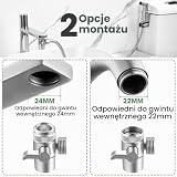 Mornwaen Bidet słuchawka prysznicowa do armatury umywalkowej, zestaw prysznicowy ze stali nierdzewnej z łącznikiem, wężem i uchwytem do pielęgnacji ciała, do kąpieli zwierząt domowych i czyszczenia