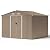 Kullavik 10FT x 8FT Outdoor Storage Shed,Waterproof Metal Tool Shed with Lockable Sliding Door and Air Vents,Metal Storage Shed for Garden,Backyard,Patio,Lawn