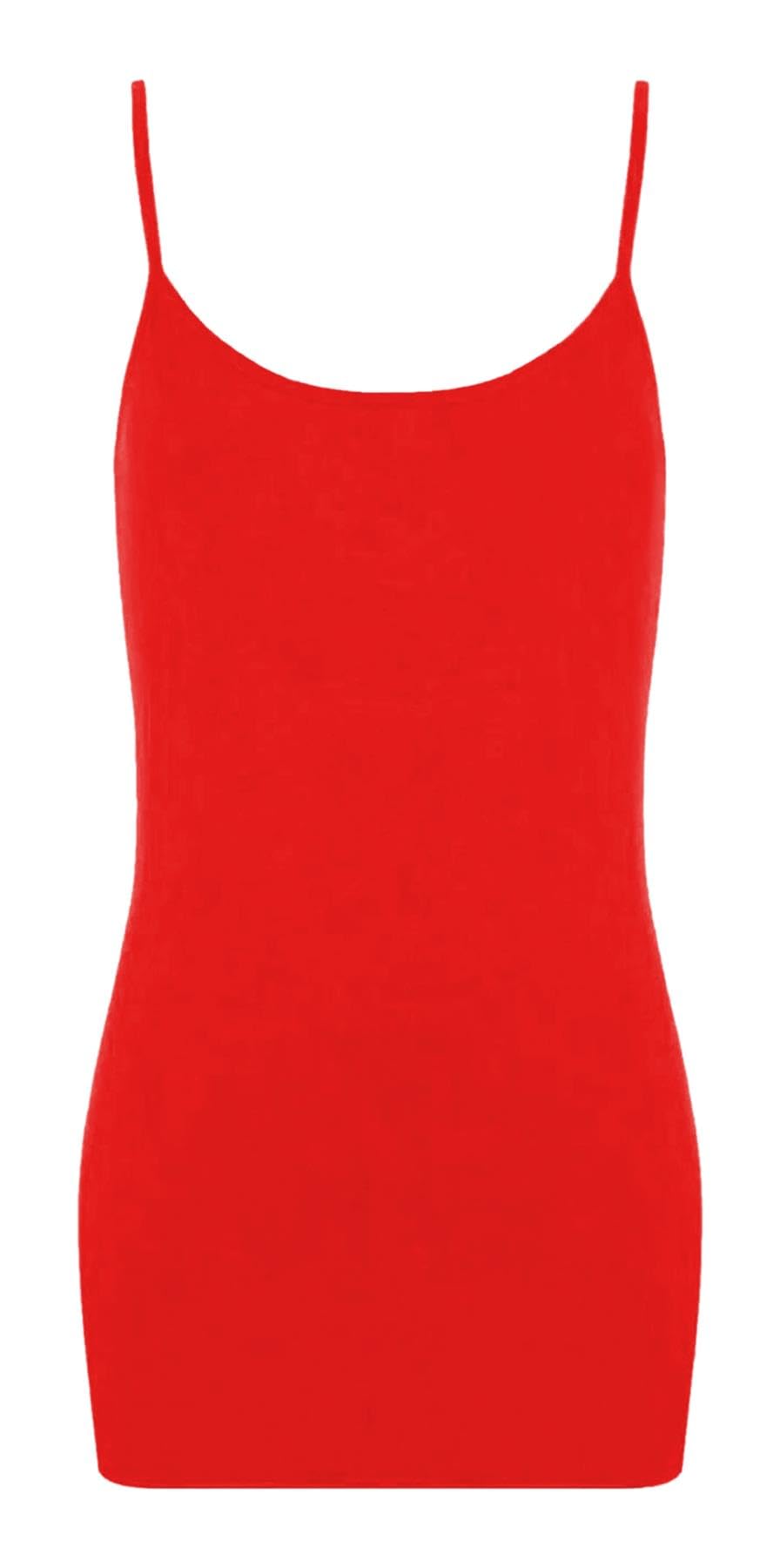 Hamishkane Women's Red Hamishkane® Strappy Bodycon Mini Dress, Scoop Neck Spaghetti Strap Dress Tank Tops, Stretchy Cami Vest Dresses, Plain Summer Party Dresses For Uk