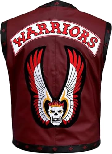 James Remar Worrior Ajax Embroidered Biker Leather Vest