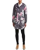 Joules Raina Print Abrigo, Gris Grey Beau Bloom, 40 para Mujer