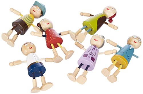 Muñecos Flexibles de Madera Small Foot Familia 6 Piezas miniatura 2