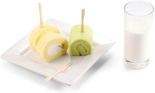 Miniatura 3 de 200 tenedores de bambú de 3.5 pulgadas, tenedores de madera para aperitivos, mini picadores de alimentos para fiestas, banquetes, bufés, catering y