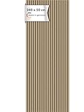 Momento Akustikpaneele Holz 240x50 cm - Made in Germany - Eiche Natur - Wandverkleidung Innen Wandpaneele Holzoptik - 3D Lamellenwand Paneele - Akustik Holzpaneele Wand Holzverkleidung Panel