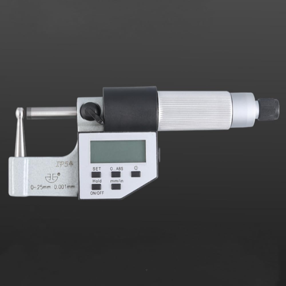 BEROMicrómetro electrónico de medición de Espesor de Pared para Exteriores 0-25/25-50 Adecuado para medir el Espesor de Pared de Cada tubo-0-25mm