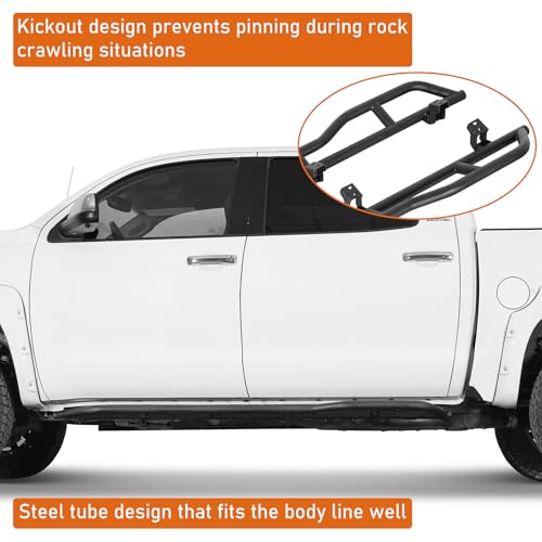 Estribos Rock Sliders Hooke Road para Toyota Tundra 2007-2021 miniatura 4