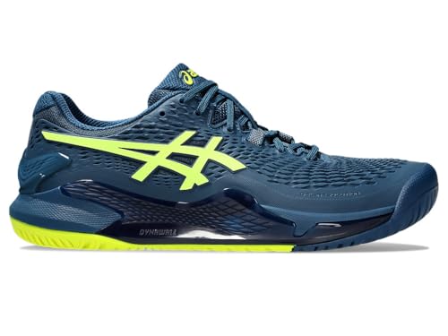 ASICS Men's Gel-Resolution 9 Sneaker, 14 UK, Blue Yellow, 7