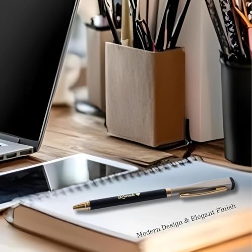 Image of Personalized Pen with Name Engraved I Metal Classy Customized Roller Ball Pens I Comfortable to Hold & Write I Gift for Men & Women Birthday Corporate Gifting (Diamond pen.)