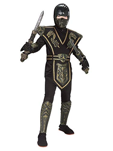 Gold Dragon Warrior Child's Ninja Costume, Medium