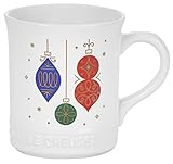 Le Creuset Stoneware Noel Collection: Ornament Mug, 14 oz, White w/Applique