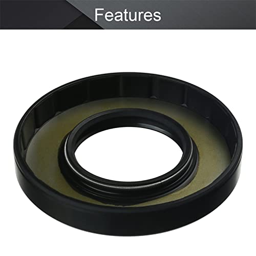 Othmro Oil Seal, Tc 40Mmx80Mmx12Mm Nitrile Rubber Cover Double Lip With Spring For Bearing Shaft, Wheel Axle Shaft Oil Seal Rear Main Seal Replace 1Pcs Black #TOP2