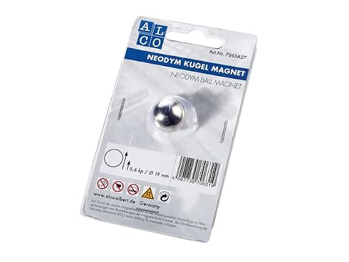 Alco Kugelmagnet Neodoym Neodym (Nd) 19mm TG 5600 g silber VE=1 Stück