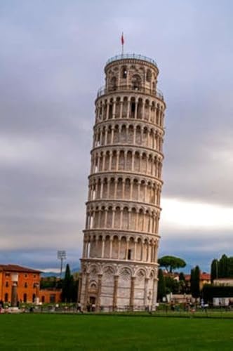 Cuadro de madera de 30 x 50 cm: La Torre Inclinada de Pisa en Italia y la plaza de las Maravillas con la Catedral. Atracción turística y monumento en la Toscana. (182343097)