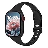 Correa delgada compatible con correas de Apple Watch de 1.496 pulgadas, 1.575 pulgadas, 1.614 pulgadas, 1.654 pulgadas, 1.732 pulgadas, 1.772 pulgadas, para mujeres y hombres, correa deportiva de