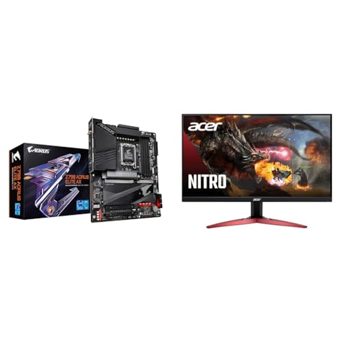 Image of GIGABYTE Z790 AORUS Elite AX & Acer Nitro KG241Y Sbiip 23.8 inch Full HD (1920 x 1080) VA Gaming Monitor