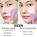 RamPula Silicone Facial Mask Applicator Face Masks Skincare Brush Facial Scrubber Double-Head Lotion Spatula Scoop for Makeup,Foundation,Cream,Lotion,Moisturizer,Gel,Peel,Mud Masks (Purple+Gray)