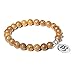 WanXingY Hecho a Mano Piedra Natural Lotus Ohm Beads Pulsera Pink Zebra Stone Lotus Charm Pulsera Mujeres Hombres Yoga Joyería Regalos (Length : 21CM, Metal Color : Wood Beads)