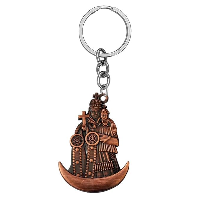 Porte-clés Saint Christophe en bronze cuivré pour ne plus perdre vos clés