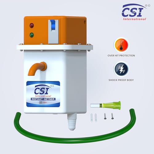 Image of CSI INTERNATIONAL Instant Water Geyser 1 L Portable water heater, Made of First Class ABS Plastic, Auto Cut Off Feature with 1 Year Warranty For Home, Office, Restaurant etc Geyser