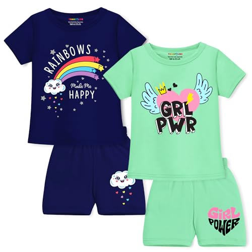 Image of Trampoline Girls Pack of 2 Printed T-shirt With Shorts